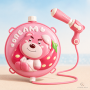 Strawberry Bear style image for Curvee Nova Kids Cartoon Backpack Water Gun